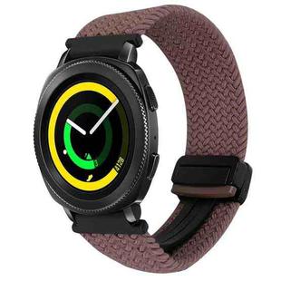 For Samsung Gear Sport 20mm Magnetic Buckle Braided Watch Strap(Smoky Purple)