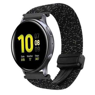 For Samsung Galaxy Watch Active 2 20mm Magnetic Buckle Braided Watch Strap(Stars Black)