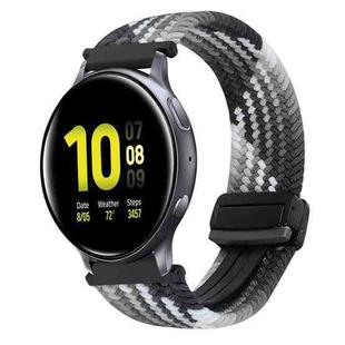 For Samsung Galaxy Watch Active 2 20mm Magnetic Buckle Braided Watch Strap(Dark Chocolate)