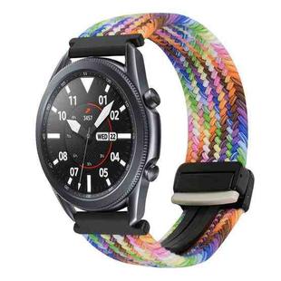 For Samsung Galaxy Watch 3 41mm 20mm Magnetic Buckle Braided Watch Strap(Colorful)