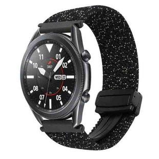 For Samsung Galaxy Watch 3 41mm 20mm Magnetic Buckle Braided Watch Strap(Stars Black)