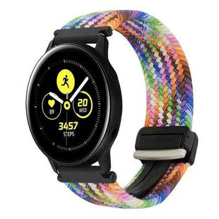 For Samsung Galaxy Watch Active 20mm Magnetic Buckle Braided Watch Strap(Colorful)