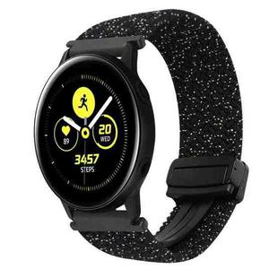 For Samsung Galaxy Watch Active 20mm Magnetic Buckle Braided Watch Strap(Stars Black)