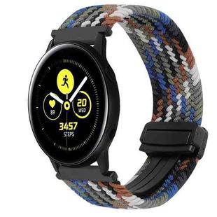 For Samsung Galaxy Watch Active 20mm Magnetic Buckle Braided Watch Strap(Denim Color)