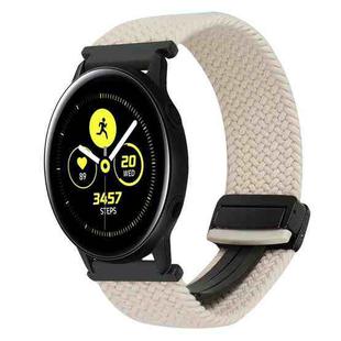 For Samsung Galaxy Watch Active 20mm Magnetic Buckle Braided Watch Strap(Starlight)