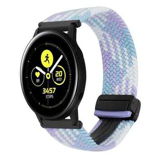 For Samsung Galaxy Watch Active 20mm Magnetic Buckle Braided Watch Strap(Violet)