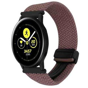 For Samsung Galaxy Watch Active 20mm Magnetic Buckle Braided Watch Strap(Smoky Purple)