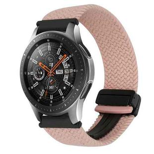 For Samsung Galaxy Watch 42mm 20mm Magnetic Buckle Braided Watch Strap(Pink)