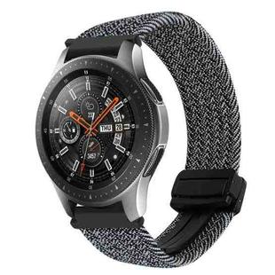 For Samsung Galaxy Watch 42mm 20mm Magnetic Buckle Braided Watch Strap(Metallic  Gray)