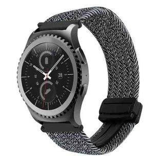 For Samsung Gear S2 Classic 20mm Magnetic Buckle Braided Watch Strap(Metallic  Gray)