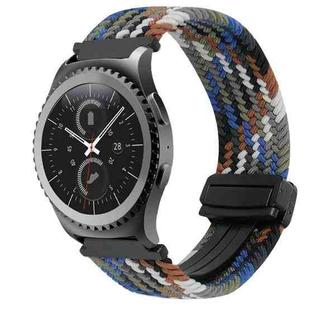 For Samsung Gear S2 Classic 20mm Magnetic Buckle Braided Watch Strap(Denim Color)