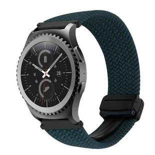 For Samsung Gear S2 Classic 20mm Magnetic Buckle Braided Watch Strap(Forest Green)