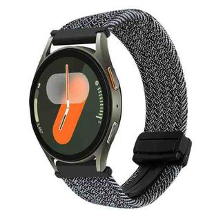 For Samsung Galaxy Watch 7 20mm Magnetic Buckle Braided Watch Strap(Metallic  Gray)