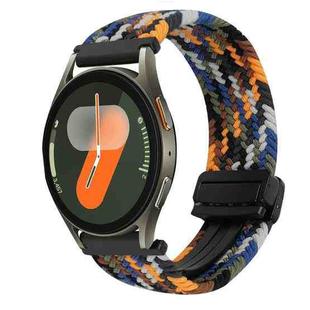 For Samsung Galaxy Watch 7 20mm Magnetic Buckle Braided Watch Strap(Camouflage Color)