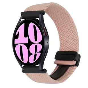 For Samsung Galaxy Watch 6 20mm Magnetic Buckle Braided Watch Strap(Pink)