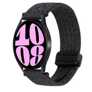 For Samsung Galaxy Watch 6 20mm Magnetic Buckle Braided Watch Strap(Graphite Black)
