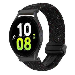 For Samsung Galaxy Watch 5 20mm Magnetic Buckle Braided Watch Strap(Starlight Black)