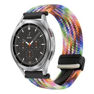For Samsung Galaxy Watch 4 Classic 20mm Magnetic Buckle Braided Watch Strap(Colorful)
