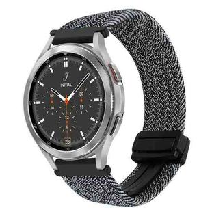 For Samsung Galaxy Watch 4 Classic 20mm Magnetic Buckle Braided Watch Strap(Metallic  Gray)