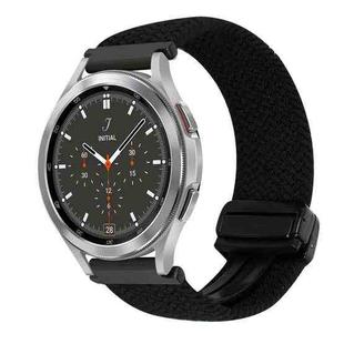 For Samsung Galaxy Watch 4 Classic 20mm Magnetic Buckle Braided Watch Strap(Black)