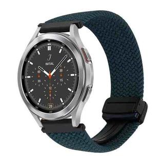 For Samsung Galaxy Watch 4 Classic 20mm Magnetic Buckle Braided Watch Strap(Forest Green)