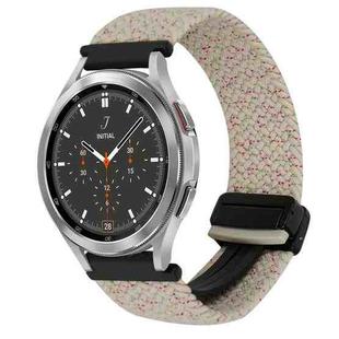 For Samsung Galaxy Watch 4 Classic 20mm Magnetic Buckle Braided Watch Strap(Starlight Colour)