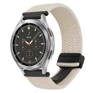 For Samsung Galaxy Watch 4 Classic 20mm Magnetic Buckle Braided Watch Strap(Starlight)