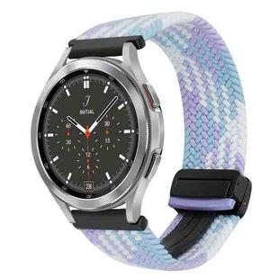 For Samsung Galaxy Watch 4 Classic 20mm Magnetic Buckle Braided Watch Strap(Violet)