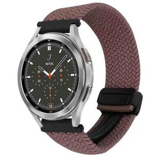 For Samsung Galaxy Watch 4 Classic 20mm Magnetic Buckle Braided Watch Strap(Smoky Purple)