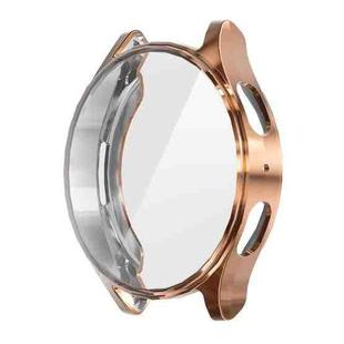 For Samsung Galaxy Watch7 44mm ENKAY Hat-Prince Full Coverage Electroplated Soft TPU Case with Screen Protection(Rose Gold)