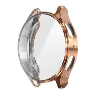 For Samsung Galaxy Watch7 40mm ENKAY Hat-Prince Full Coverage Electroplated Soft TPU Case with Screen Protection(Rose Gold)