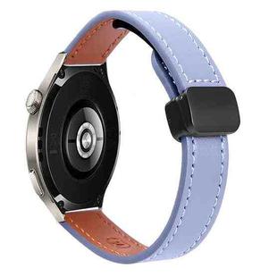 22mm Slim Magnetic Buckle Microfiber Leather Watch Band For Huawei Watch 4 Pro(Lavender)