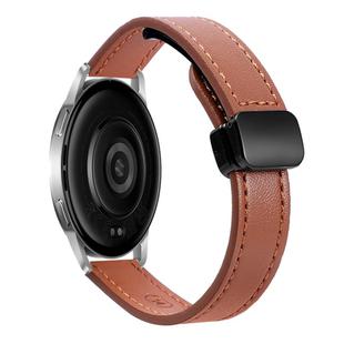 For Xiaomi Watch S3 22mm Slim Magnetic Buckle Microfiber Leather Watch Band(Caramel Macchiato)