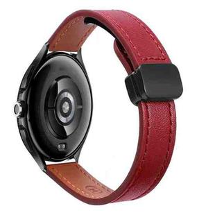 For Xiaomi Watch 2 Pro 22mm Slim Magnetic Buckle Microfiber Leather Watch Band(Wine Red)