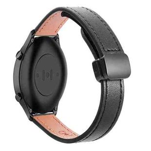 For Xiaomi Watch S2 22mm Slim Magnetic Buckle Microfiber Leather Watch Band(Black)