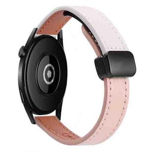 For Amazfit Watch GTR 4 Small Waist 22mm Magnetic Microfiber Leather Watch Band(Pink Apricot)