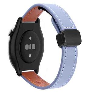 For Amazfit Watch GTR 3 Pro Small Waist 22mm Magnetic Microfiber Leather Watch Band(Lavender)