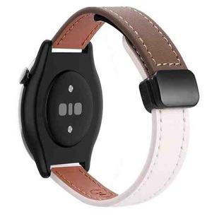 For Amazfit Watch GTR 2 Small Waist 22mm Magnetic Microfiber Leather Watch Band(Apricot-Caramel Macchiato)