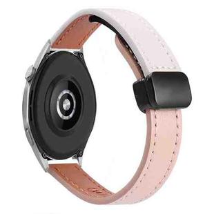 For Honor Watch 4 Pro 22mm Slim Magnetic Buckle Microfiber Leather Watch Band(Pink+Apricot)