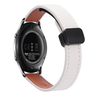 For Samsung Galaxy Gear S3 Classic 22mm Slim Magnetic Buckle Microfiber Leather Watch Band(Apricot)