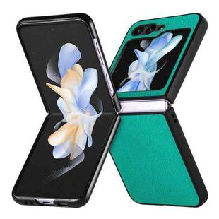 For Samsung Galaxy Z Flip6 JUNSUNMAY Lichee Texture Leather Skin PC Folding Phone Case(Green)