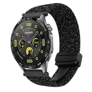 For Huawei Watch GT 4 41mm 18mm Magnetic Buckle Braided Watch Band(Stars Black)