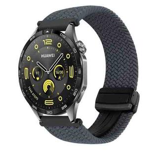 For Huawei Watch GT 4 41mm 18mm Magnetic Buckle Braided Watch Band(Space Gray)