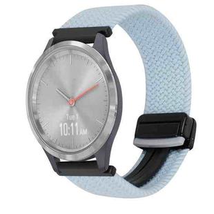 For Garmin Vivomove 3S 18mm Magnetic Buckle Braided Watch Band(Blue)