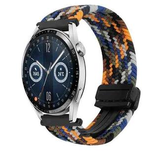 For Huawei Watch GT 3 42mm 20mm Magnetic Buckle Braided Watch Band(Camouflage Colorful)