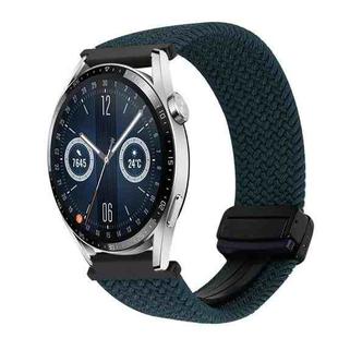 For Huawei Watch GT 3 42mm 20mm Magnetic Buckle Braided Watch Band(Forest Green)