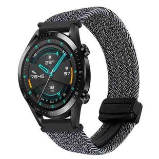 For Huawei Watch GT 2 42mm 20mm Magnetic Buckle Braided Watch Band(Metal Gray)