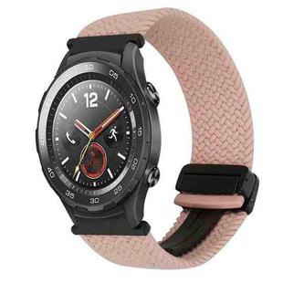 For Huawei Watch 2 20mm Magnetic Buckle Braided Watch Band(Pink)