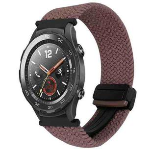 For Huawei Watch 2 20mm Magnetic Buckle Braided Watch Band(Smoky Purple)