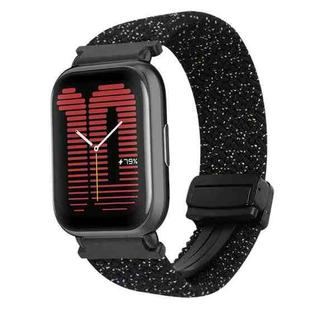 For Amazfit Active Magnetic Buckle 20mm Braided Watch Band(Stars Black)